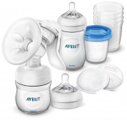 Philips AVENT Ръчна помпа за изцеждане Comfort + Шишета Natural + контейнери VIA 